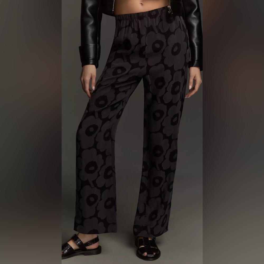 NWT Marimekko Moreski Unikko Cupro Trousers - Large